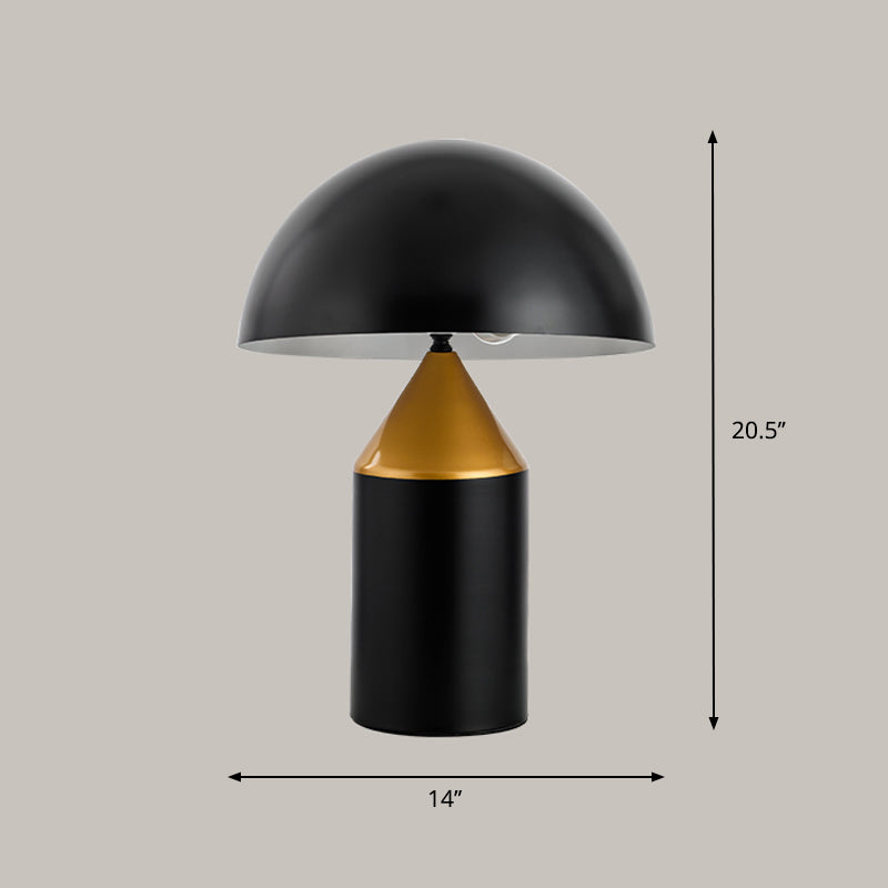 Modern Metal Geometric Nightstand Lamp - 2-Head Table Light For Bedroom Black