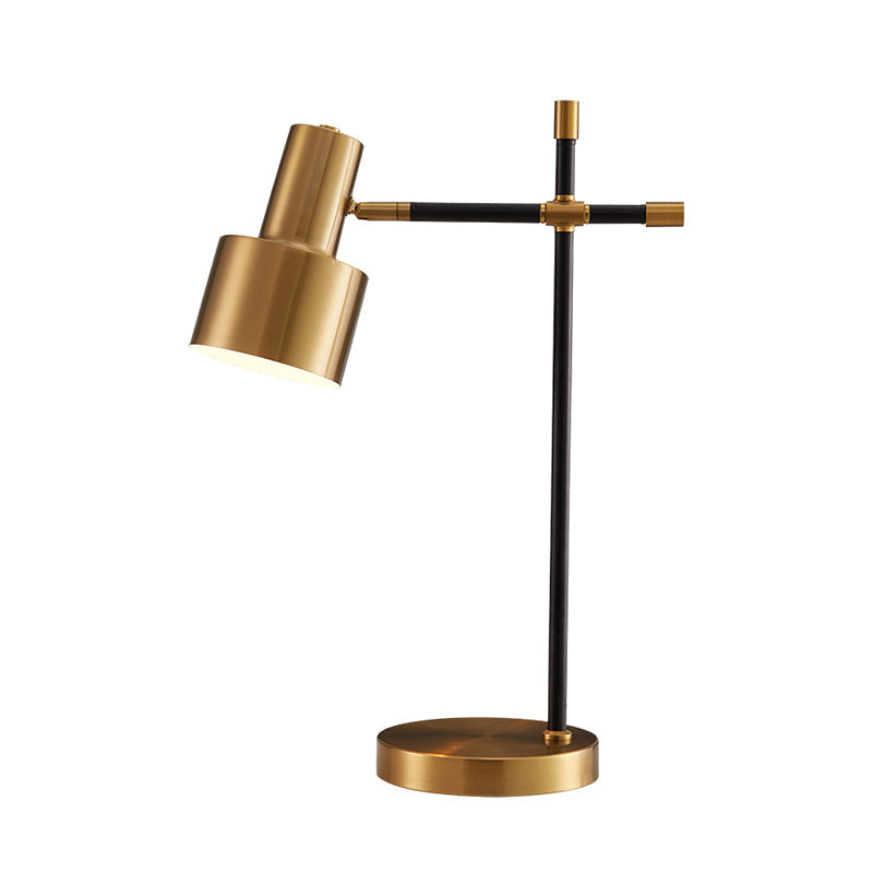 Adjustable Study Desk Lamp: Grenade Table Light In Gold-Black Modern Metal Design Gold