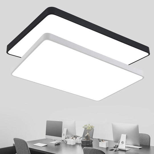 Discover Futuristic Illumination: Acrylic Flush Mount LED Fixture with Modern Geometric Design for Office and Beyond