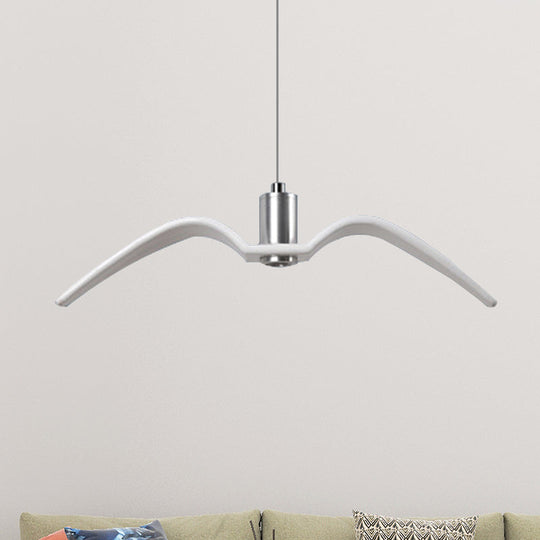 Alkalurops - Nautical Seagull Hanging Light: Led Pendant Lamp White