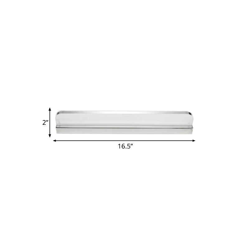 Minimalist Led Vanity Wall Light With Ultra-Thin Acrylic Design - 9/16.5 Warm/White Chrome Finish