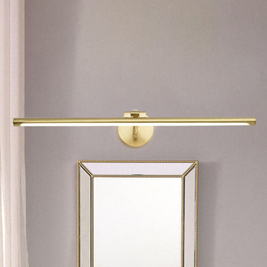 Golden Pipe Vanity Light - Modern Stylish Led Wall Sconce For Bathroom 16/21.5 Width