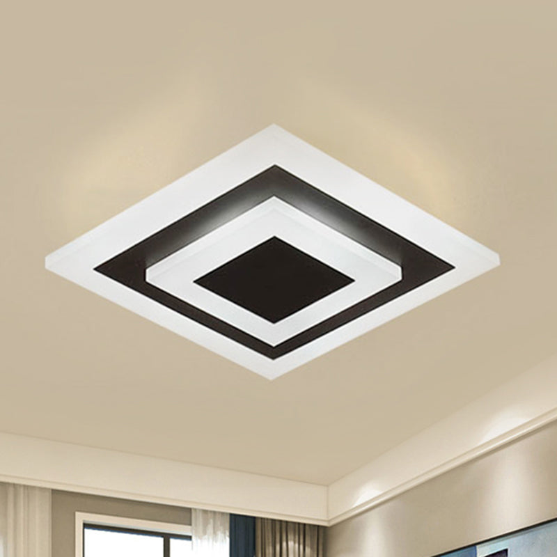 Modern Square Flush Acrylic Ceiling Light For Corridor Kitchen