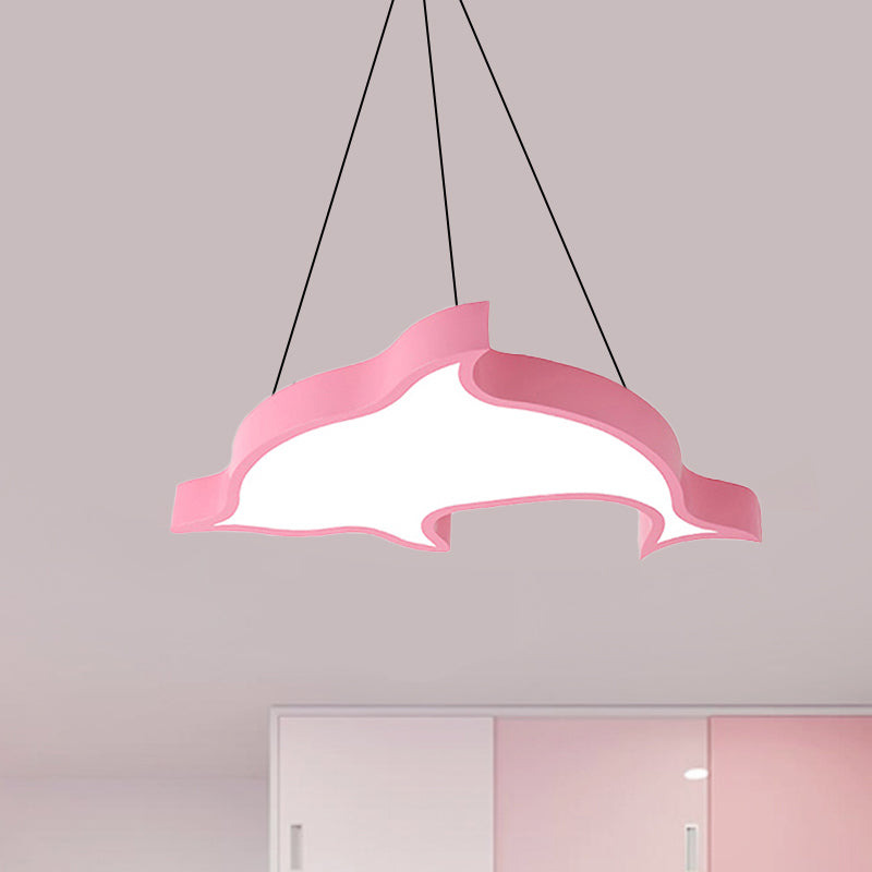 Cute Dolphin Pendant Light: Led Acrylic Ceiling For Hallway In Candy Colors