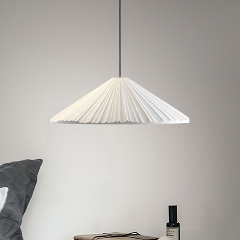 Nordic Style Cone Pendant Light - 1 Head Resin Hanging For Cafe Or Restaurant