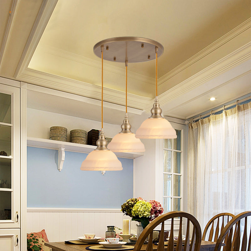 Sleek Frosted White Glass Pendant Light For Shaded Dining Rooms