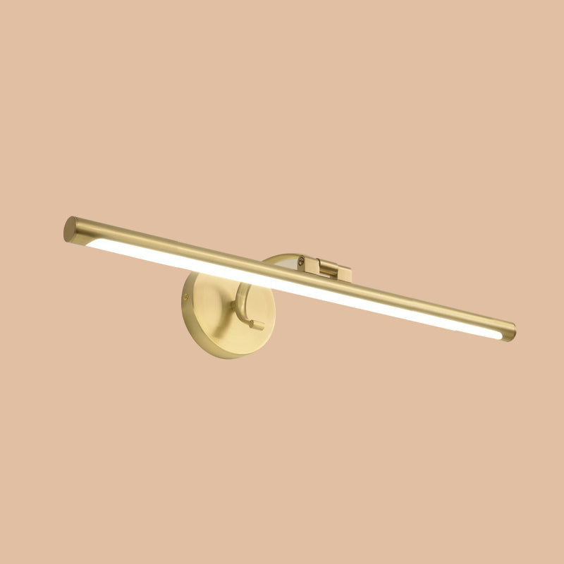 Minimalist Brass Led Vanity Sconce For Linear Bathroom Lighting / 22
