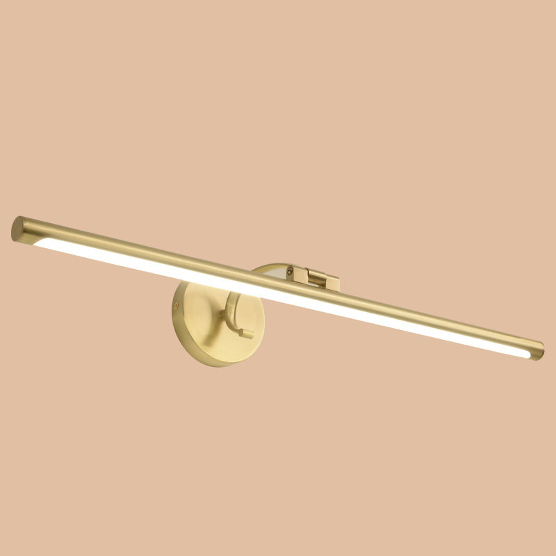 Minimalist Brass Led Vanity Sconce For Linear Bathroom Lighting / 27.5