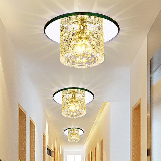 Transform Your Corridor: Simplicity Meets Elegance With Cylindrical Led Flush Ceiling Light Fixture