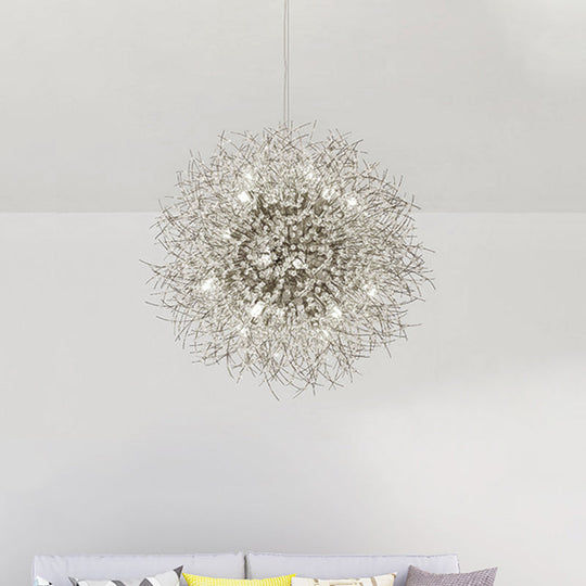 Modern Silver Dandelion Pendant Light For Cafe Restaurant