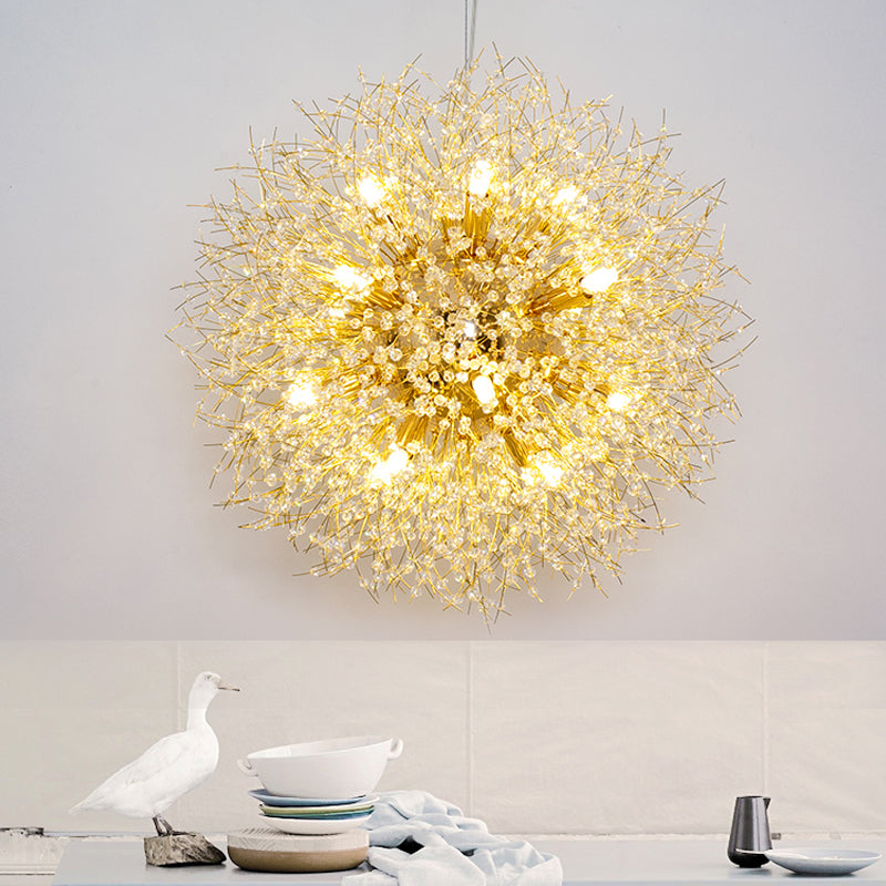 Modern Silver Dandelion Pendant Light For Cafe Restaurant