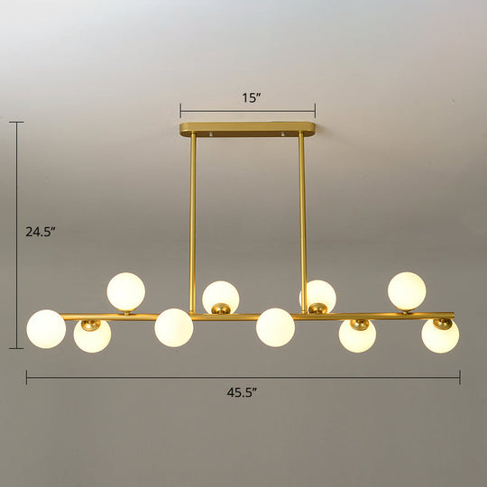 Modo Island Ceiling Light - Elegant Hanging Pendant For Dining Room 10 / Gold