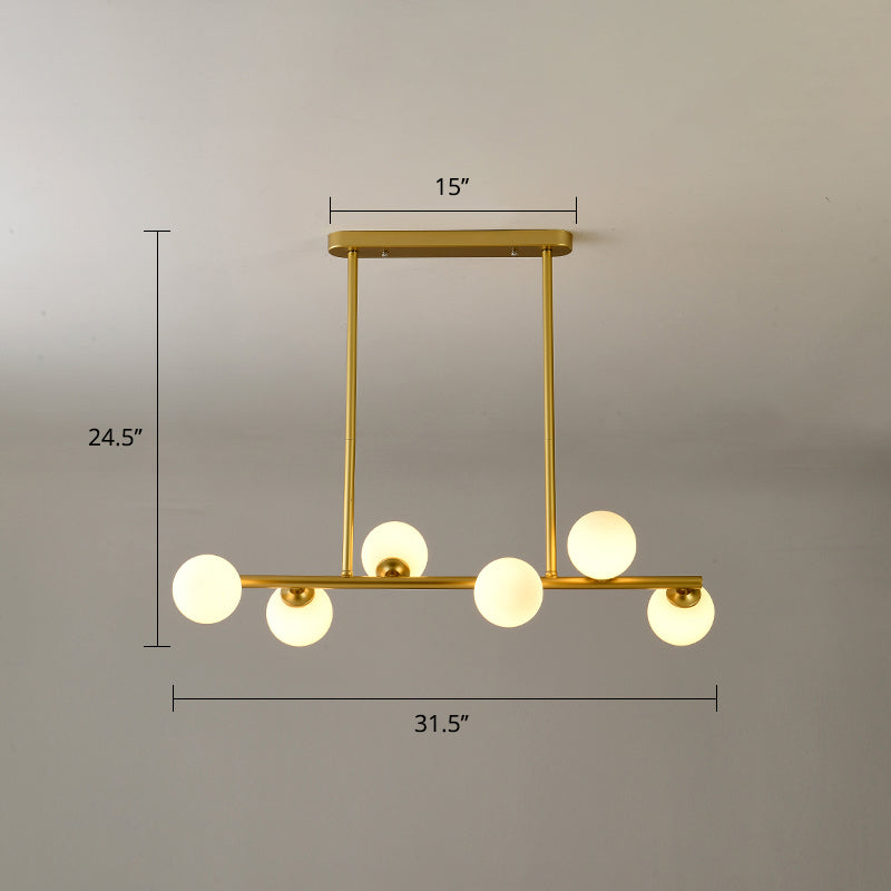 Modo Island Ceiling Light - Elegant Hanging Pendant For Dining Room 6 / Gold