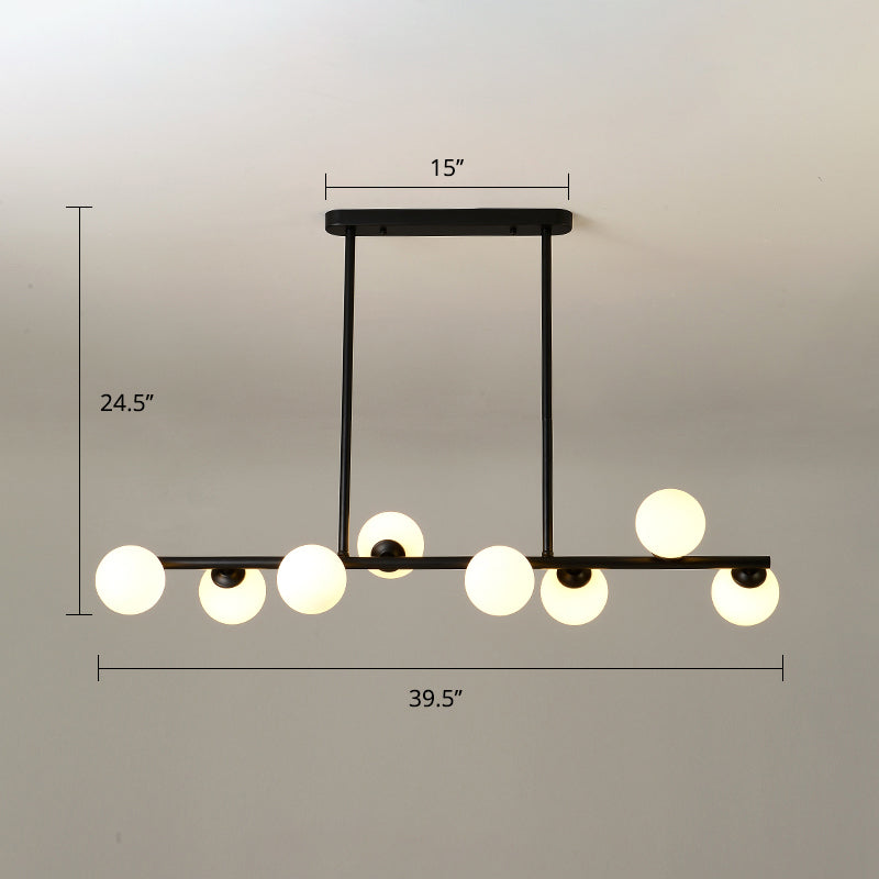 Modo Island Ceiling Light - Elegant Hanging Pendant For Dining Room 8 / Black
