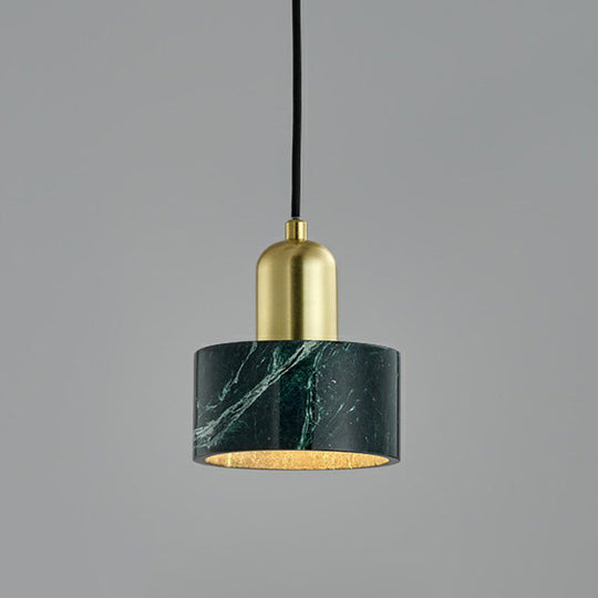 Nordic Marble Pendant Ceiling Light with Brass Socket - 1 Bulb Suspension Lighting