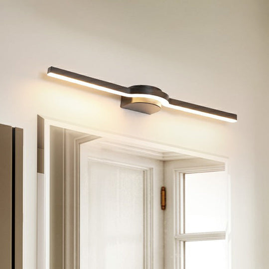 Modern Led Vanity Lighting Fixture - Simplicity Linear Acrylic Bathroom Wall Sconce