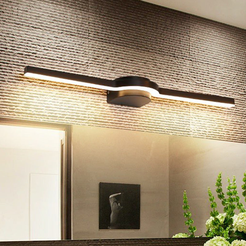 Modern Led Vanity Lighting Fixture - Simplicity Linear Acrylic Bathroom Wall Sconce