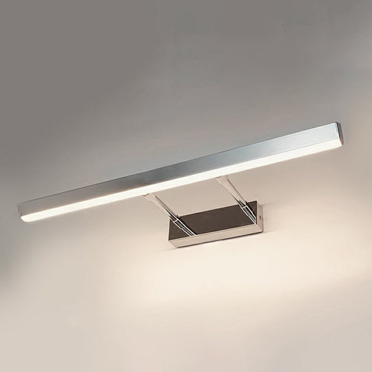 Modern Acrylic Bar Vanity Lamp: Adjustable Led Wall Mounted Lighting For Bath White / 16 Warm