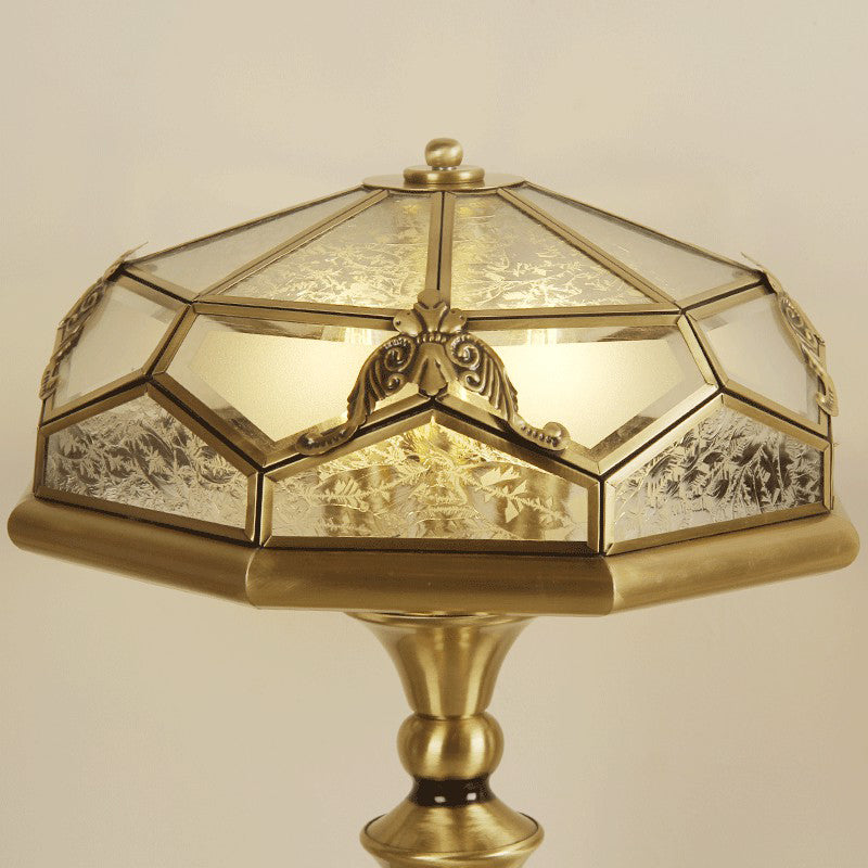 Brass 3-Light Night Light With Classic Frost Glass: Ideal For Bedroom Tables