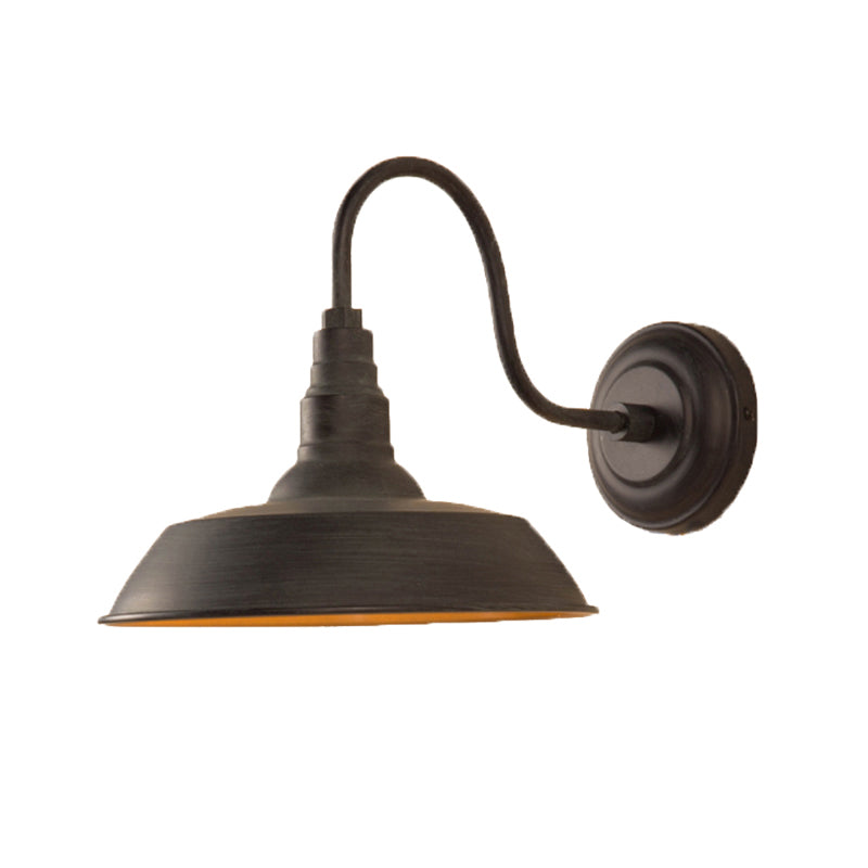 Industrial Iron Wall Light Fixture - Single-Bulb Mount Lighting Pot Lid Design