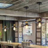 Industrial Black Iron Conical Shade Pendant Light - Single-Bulb Suspension For Restaurants