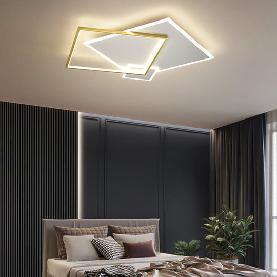Bedroom Brilliance In A Stack: Minimalistic Led Metal Flush Mount Ceiling Ligh