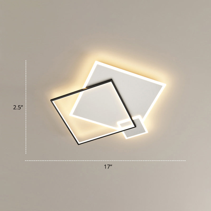 Bedroom Brilliance in a Stack: Minimalistic LED Metal Flush Mount Ceiling Ligh