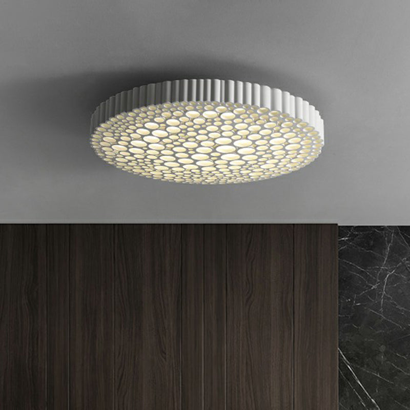 Creative Bedroom Shine: Simple LED Metal Circle Flush Mount Ceiling Light