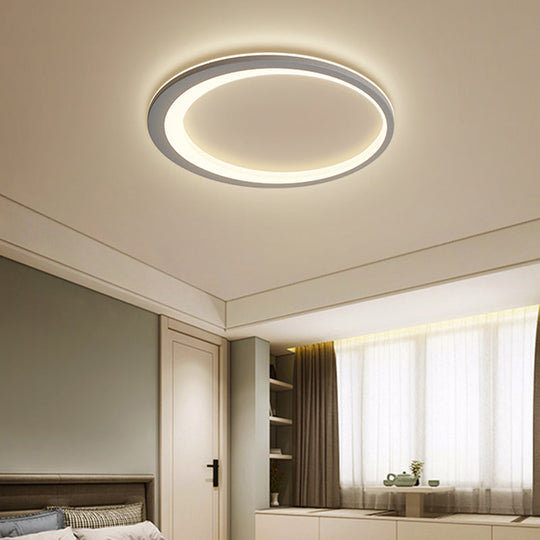 Ultrathin Flush Mount Led Ceiling Light Fixture - Nordic Style (Grey-White)