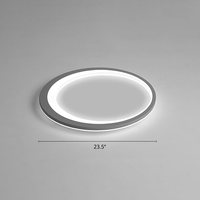 Ultrathin Flush Mount Led Ceiling Light Fixture - Nordic Style (Grey-White) Gray-White / 23.5 White