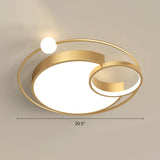 Nordic Moon Led Metal Ceiling Light For Bedroom Gold / 20.5 Third Gear