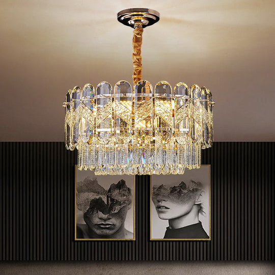 Modern K9 Crystal Hanging Lamp: Sleek Suspension Light Fixture for Bedrooms