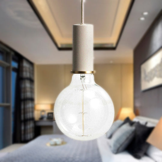 Mini Macaron Loft Metal Pendant Light - Single Hanging Lamp For Cafes Black/Blue/Pink/White White /