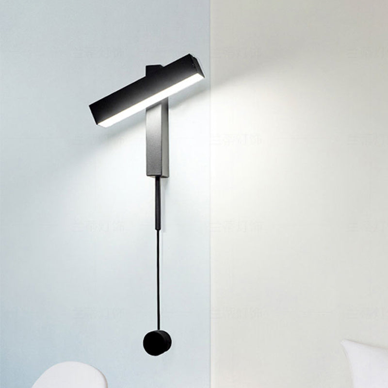 Contemporary Metal Led Rotatable Wall Sconce - Warm Light Lamp