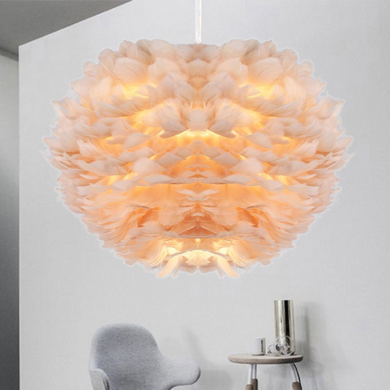 Feather Pendant Light with Modern Style Shade - Ceiling Light Fixture