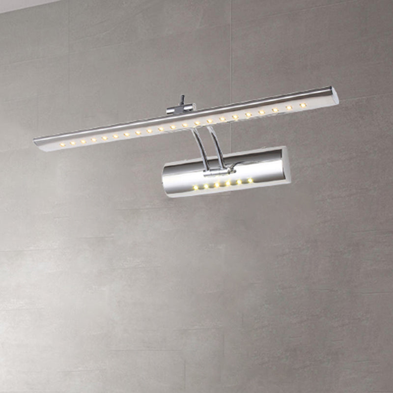 Contemporary Led Vanity Light With Nickel Finish And White/Warm 16/21.5 Wide