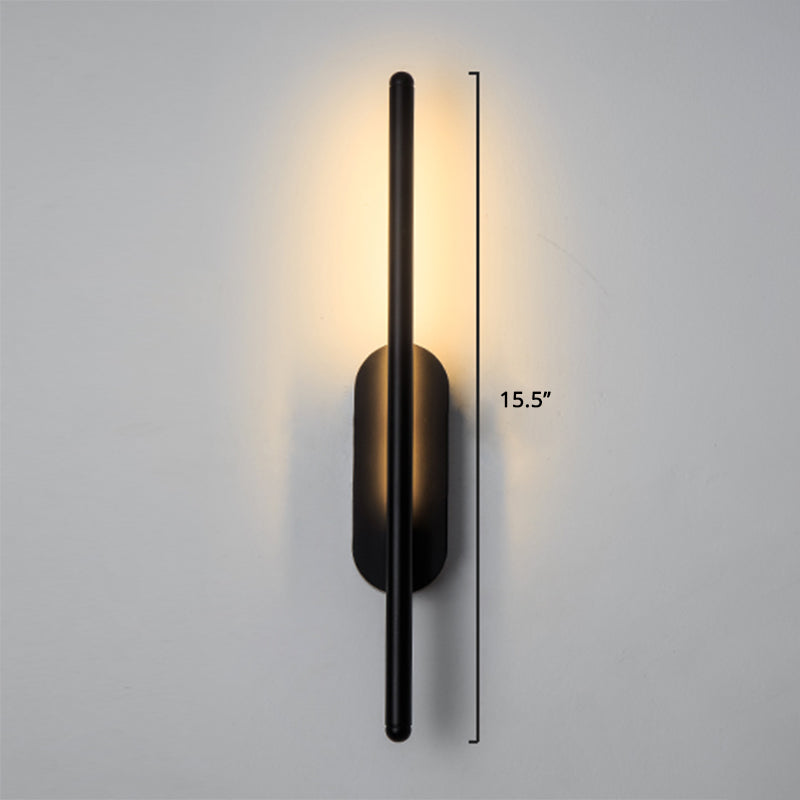 Nordic Style Rotatable Led Wall Lamp For Living Room - Modern Aluminum Light Fixture Black / 16 B