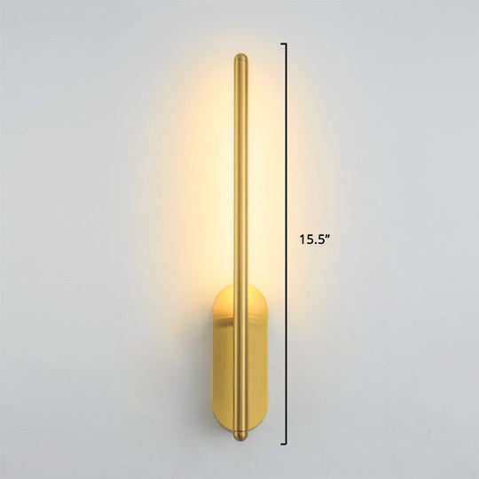 Nordic Style Rotatable Led Wall Lamp For Living Room - Modern Aluminum Light Fixture Gold / 16 B