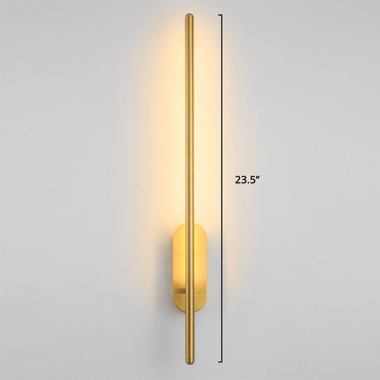 Nordic Style Rotatable Led Wall Lamp For Living Room - Modern Aluminum Light Fixture Gold / 23.5 B