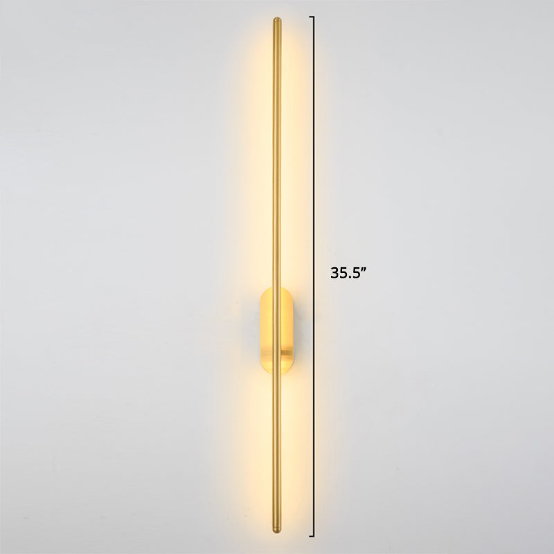 Nordic Style Rotatable Led Wall Lamp For Living Room - Modern Aluminum Light Fixture Gold / 35.5 B