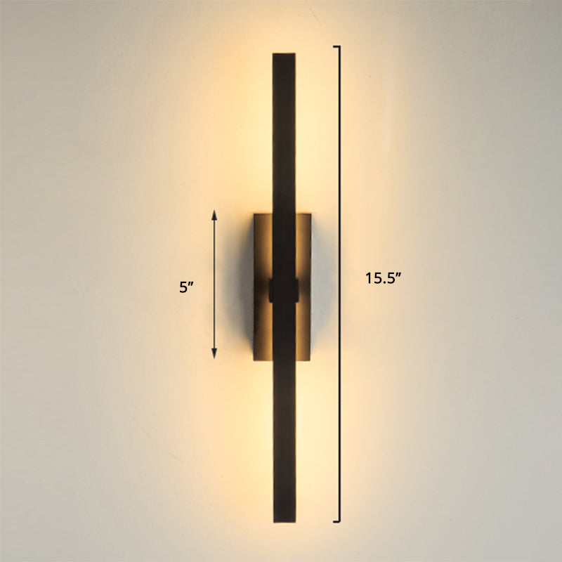 Nordic Style Rotatable Led Wall Lamp For Living Room - Modern Aluminum Light Fixture Black / 16 A
