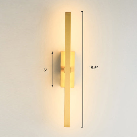 Nordic Style Rotatable Led Wall Lamp For Living Room - Modern Aluminum Light Fixture Gold / 16 A