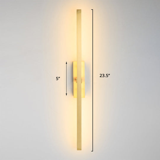 Nordic Style Rotatable Led Wall Lamp For Living Room - Modern Aluminum Light Fixture Gold / 23.5 A