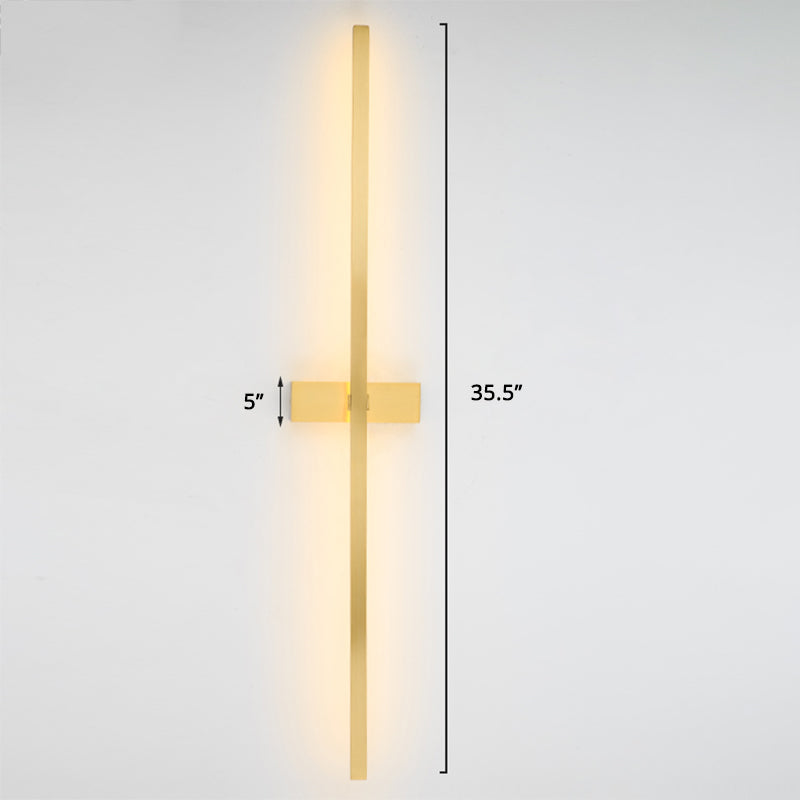 Nordic Style Rotatable Led Wall Lamp For Living Room - Modern Aluminum Light Fixture Gold / 35.5 A