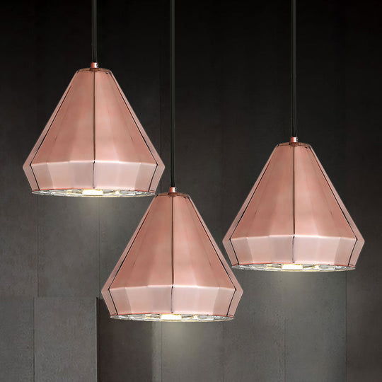 Rose Gold Mini Pendant Light - Modern Metal Ceiling Lamp For Bar Counter / B