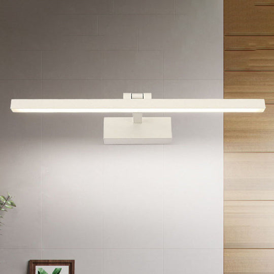 Minimalist Aluminum Wall Lamp - Led Vanity Mirror Light For Bathroom (16/19.5 W) Black/White White /