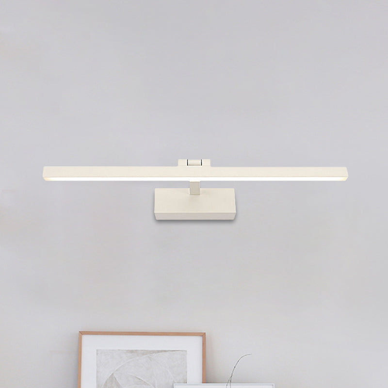 Minimalist Aluminum Wall Lamp - Led Vanity Mirror Light For Bathroom (16/19.5 W) Black/White