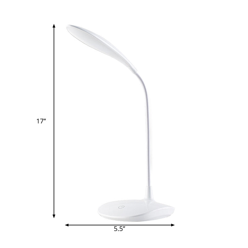 Simple Style Led Desk Lamp With Touch-Sensitive Silicone Hose - Ideal For Study And Reading