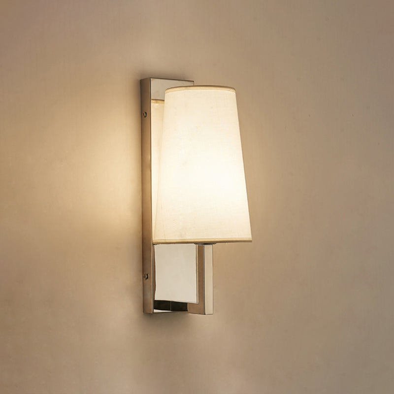 Modern Led Wall Sconce Light In Chrome With Round/Rectangle Canopy / Rectangle