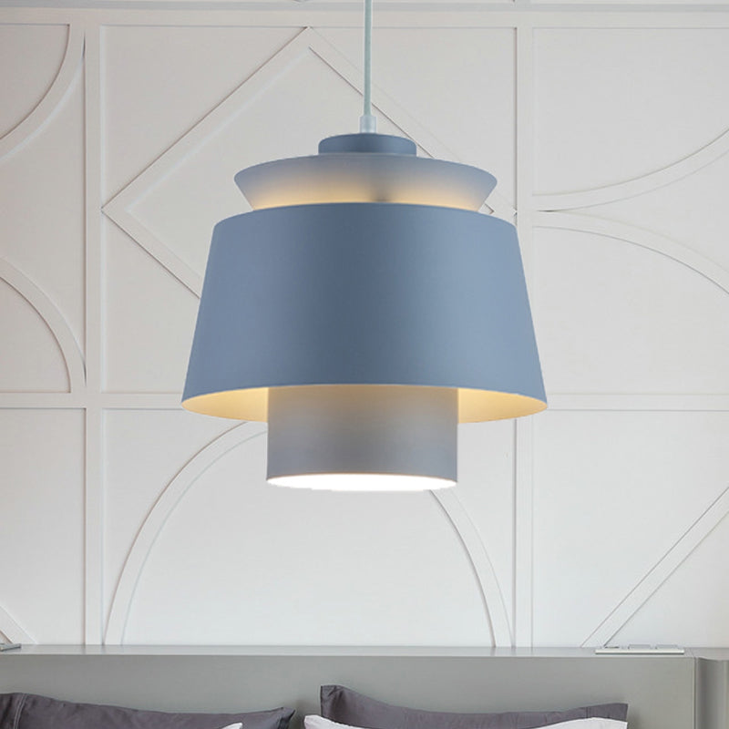 Enif - Modernist Style Tapered Hanging Light Fixture Metallic Pendant Lamp Grey